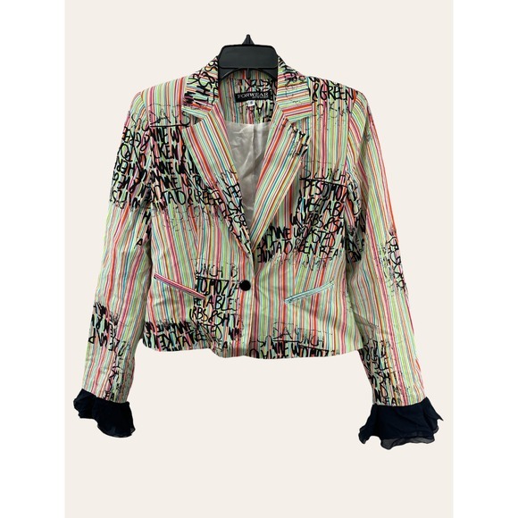 Forwear New York Jackets & Blazers - Forwear New York Multi Colored Buttoned Front Spring Jacket‎ Text Size 6- EUC